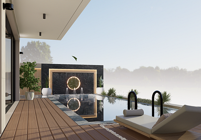 Nature's Vista: Poolside Serenity 3d animation architect branding creative homedesign illustration inspiration interior design view visualization
