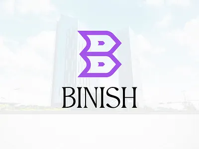BINISH LETTER B MINIMAL LOGO DESIGN logo design