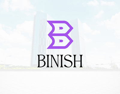 BINISH LETTER B MINIMAL LOGO DESIGN logo design