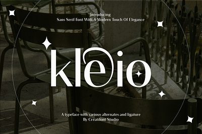 Kleio - Modern Elegant Sans Font display font elegant font fonts modern sans font typeface typography