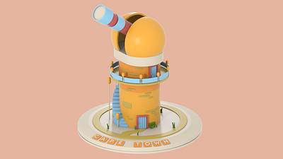 Miniature planetarium 3d 3d illustration cinema4d design graphic design illustration isometric motion graphics