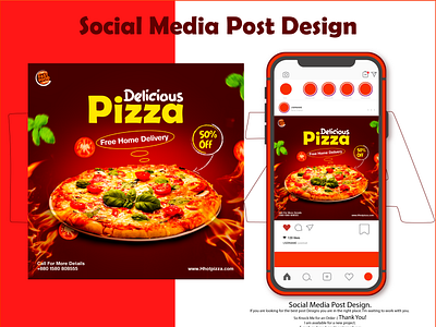 Social Media Post Design - Pizza 3d advertisingdesign animation brand brand design branding contentcreation creativedesign design graphic design identity illustration logo logo design marketing motion graphics posterdesign typography ui visual identity