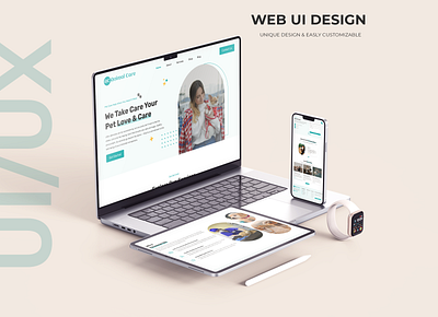 Pate Care Website Landing Page UI Design, UI/UX Design app design branding design dribbble figma graphic design landing page design mobile app design responsive design ui uidesign uiux userinterface ux uxdesign visual design website design website redesign xd