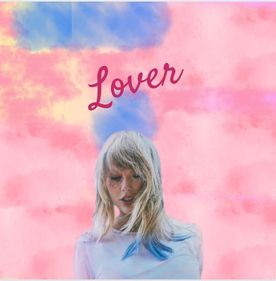 TAYLOR SWIFT LOVER ALBUM COVER branding graphic design