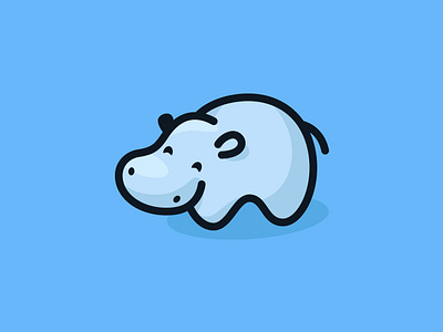 Hippo brand branding cartoon character cute design elegant funny graphic design hippo illustration logo logotype mark mascot modern nice sign