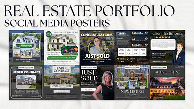 Real Estate Portfolio graphic design illustration poster real estate social media