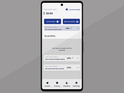 fixed intrest lending and borrowing app web3 ui