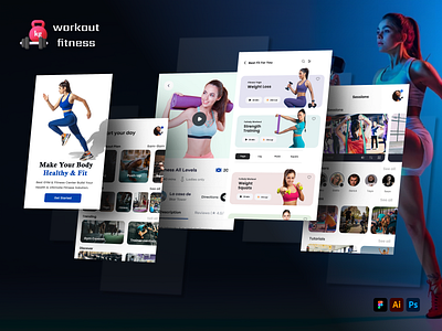 Workout Fitness App UI app ui fitness app ui ui workout app workout fitness app