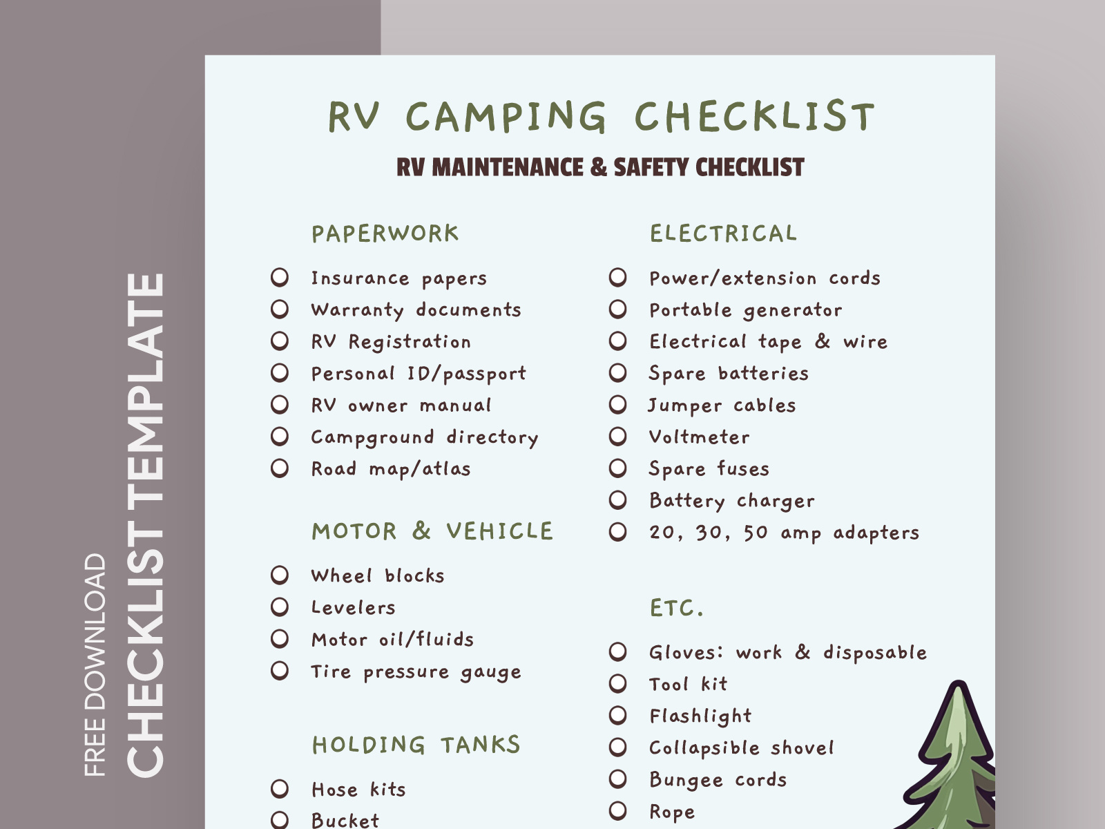 RV Camping Checklist by Gdoc on Dribbble rv-camping-checklist-by-gdoc-on-dribbble