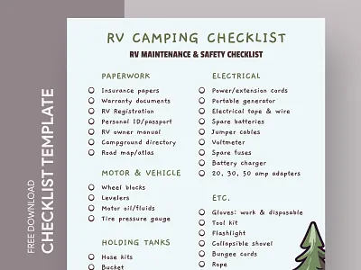 RV Camping Checklist adventure agenda camp camping check checklist docs google list recreational vehicle recreational vehicle checklist rv rv camping checklist rv checklist rv travel checklist schedule template to do list travel