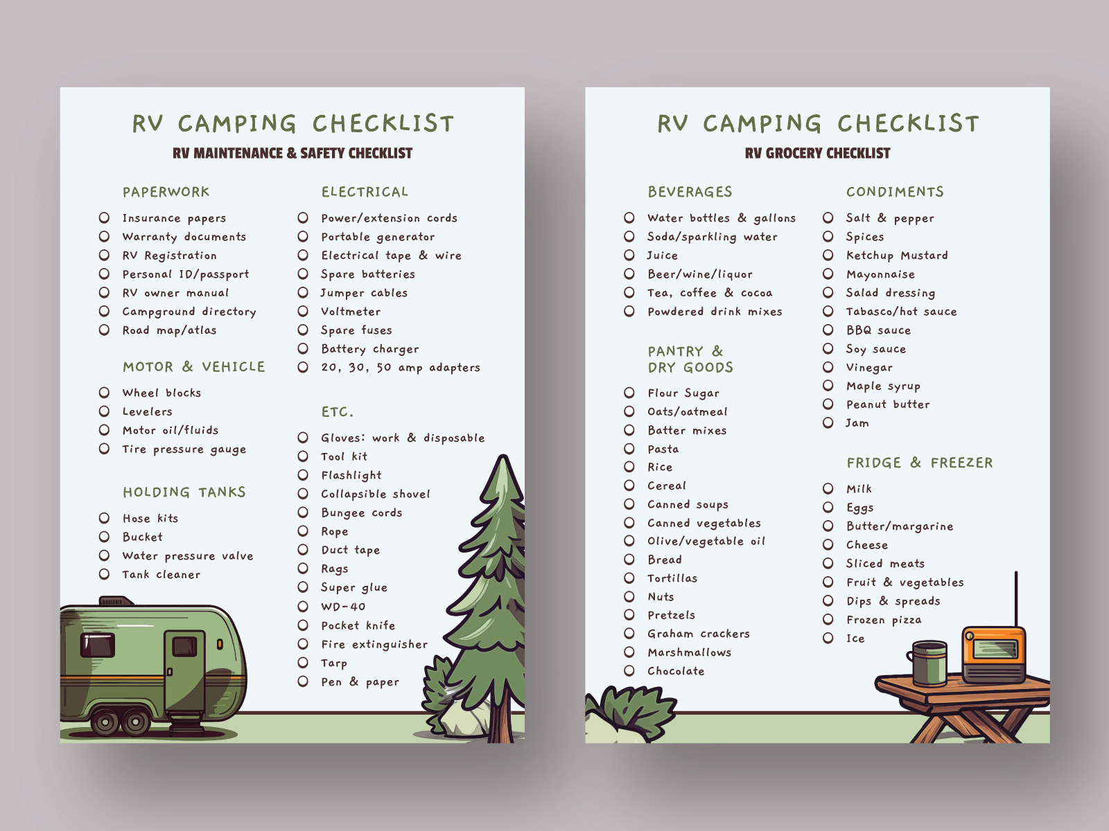 RV Camping Checklist by Gdoc on Dribbble rv-camping-checklist-by-gdoc-on-dribbble