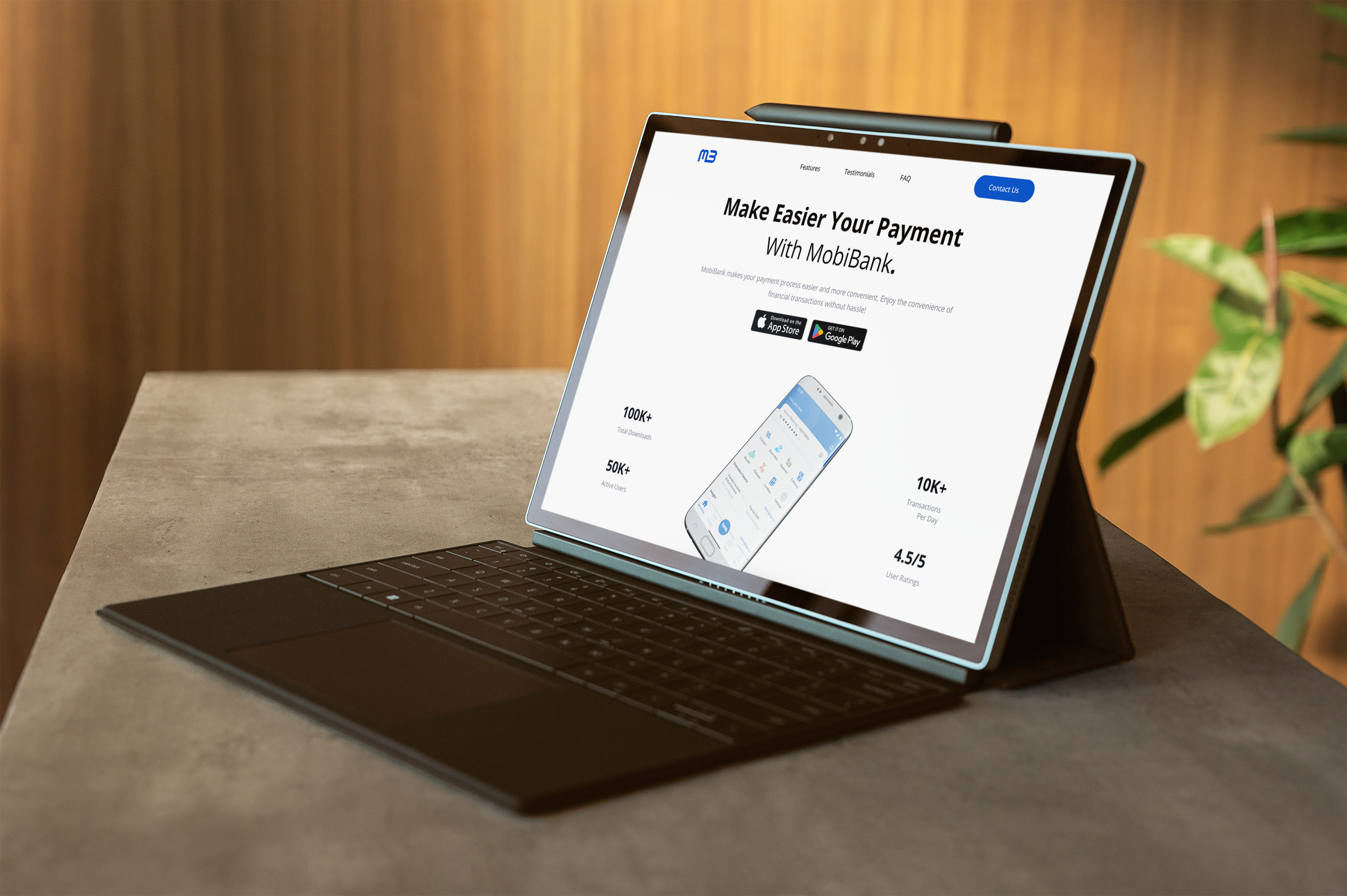 Mobi Bank Landing Page banking credit card figma finance landing page money ui ux website