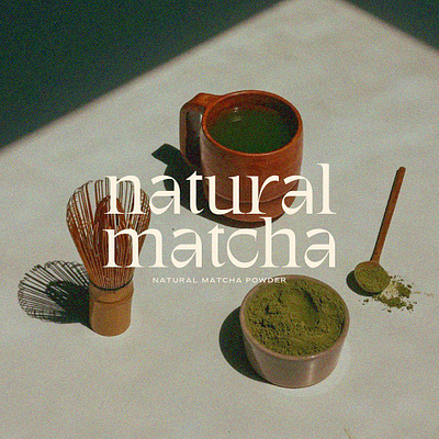 Natural Matcha brand branding design graphic design logo minimal packaging