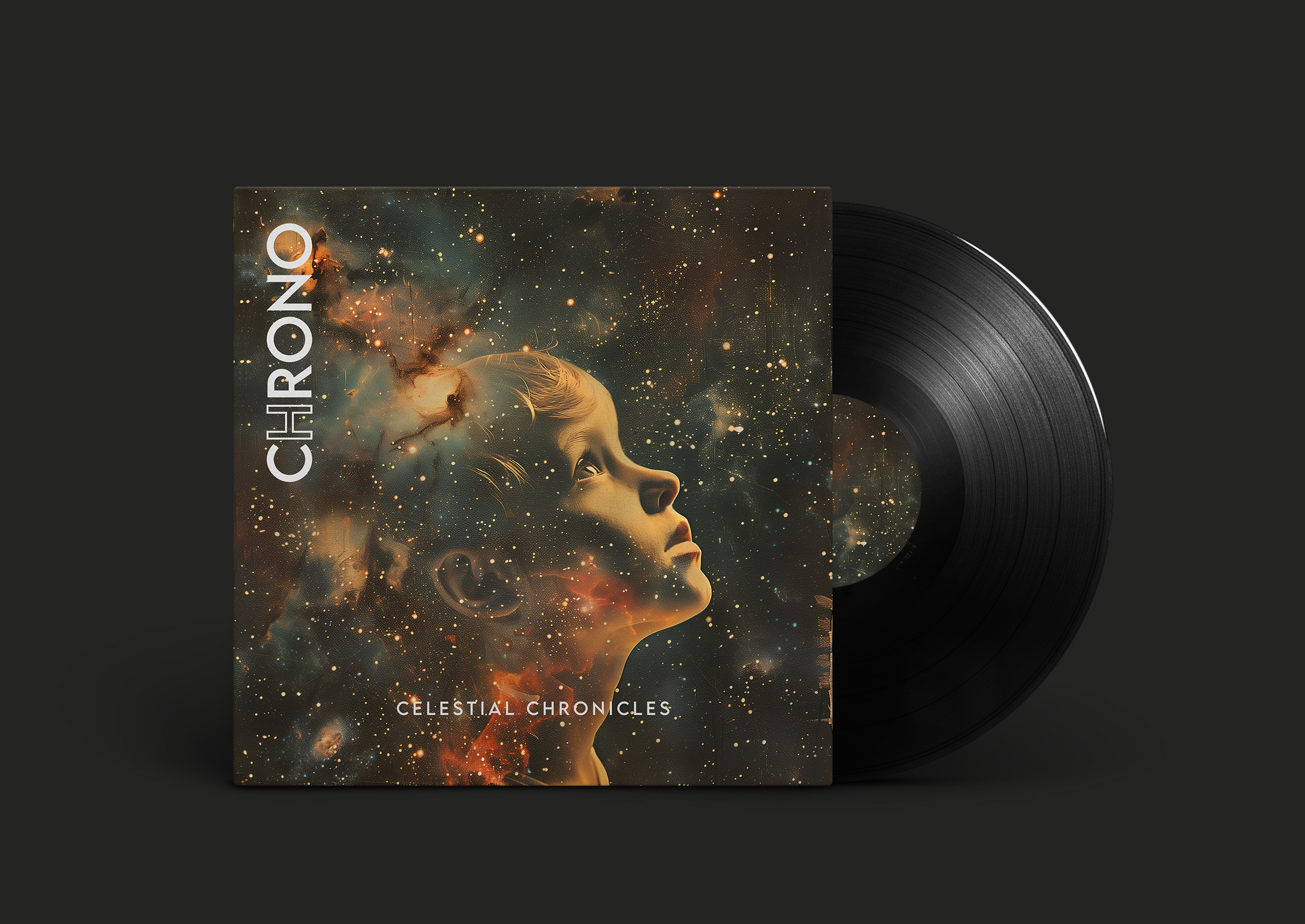 Vinyl Album Cover Design - Chrono adobe photoshop album cover art concept art cover design graphic design illustration music album design music cover art music packaging vinyl album cover design visual design