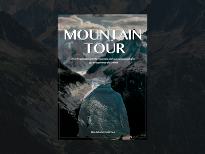 Poster mountain tour branding graphic design illustration mountain mountain tour photoshop poster poster design ui ux