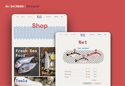 Web Design | MAHI | branding design net online shop seafood ui ui design user interface web design webflow wireframe