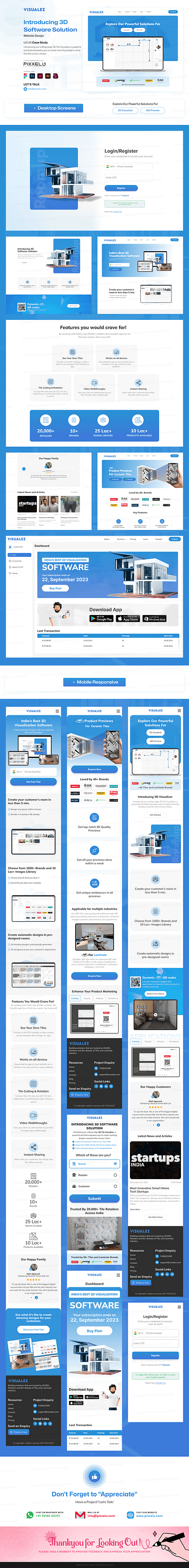 Visualez app showcase app ui creative home decor interior design online tiling software ui case study uiux case study uiux kit uiux web design vi visual design