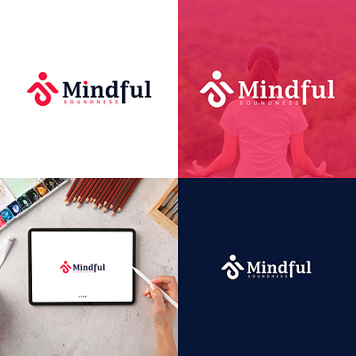 Mindful-Soundness Logo Design art branding creative graphic design logo logo designs mindful mockups music people sound user