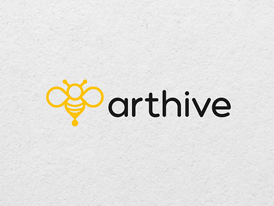 Logo Design - Arthive adobe illustrator bee bee logo brand logo branding coreldraw graphic design logo design visual design