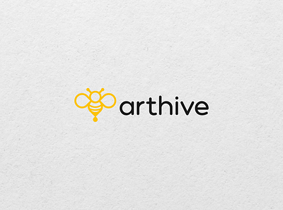 Logo Design - Arthive adobe illustrator bee bee logo brand logo branding coreldraw graphic design logo design visual design