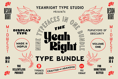 The Yeahright Type Bundle Vol 1 collection