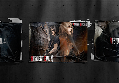 Resident Evil 4 Remake graphic design photoshop poster design resident evil