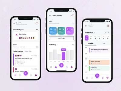 Task Management App: iOS/Android UI app design app interface application design dashboard ios management mobile app design mobile ui productivity project management subtask task task management task management app task manager to do list ui uiux uiux design worklist