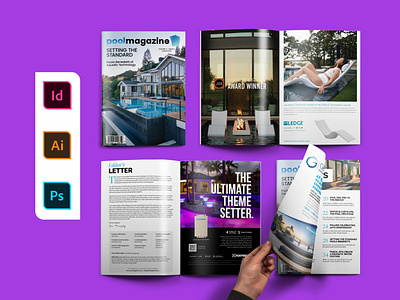 Pool Magazine annual report brochure design business card catalog company profile flyer design home design magazing design