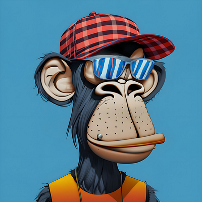 Chilling @ Beech! Gangster Monkey Design (10) Nft Style 3d branding graphic design logo