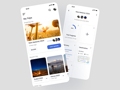 "Travel Ease" App Design dailyui design designers dribble hireme ui uiux ux