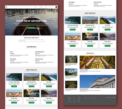 Travel Landing page design landing page minimal design tour tourism travel ui user interface ux webpage website