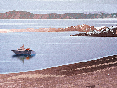 Virtual Plein Air 2d alaska antarctica arctic boat digital painting greenland ice iceland illustration landscape north pole ocean procreate sea ship snow south pole vessel water
