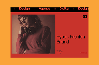 Style Test - Project agency bold branding design landing page portfolio project studio ui ux website