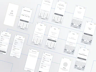 Onboarding flow for pet-project app app design mobile mobile app onboarding ui utilities ux wireframes