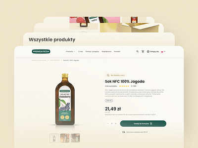 Store Page for a Beverage Company cards cart clean e commerce ecommerce fmcg shop store ui web design