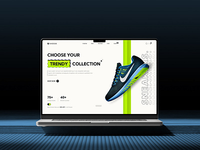 Footwear - Ecommerce Website Design 3d animation app app design creative design ecommerce ecommerce web footwear hero section motion graphics product retro retro design shoes trending ui ux ux web design website design