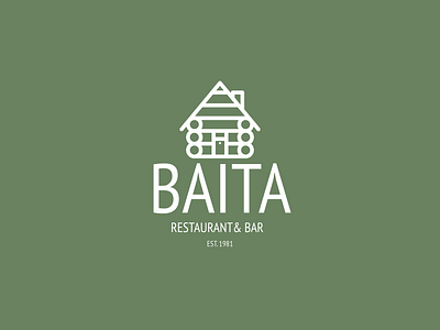 Baita restaurant & bar baita bar brand identity branding graphic design graphic designer illustator logo logo design mountain restaurant visual identity