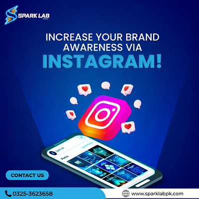 Increase Your Brand Awareness app brand branding design graphic design illustration illustration art instagram logo spark lab pk ui ux vector