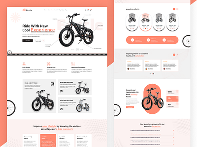 E-Cycle Selling Landing Page Design and Development cycle e cycle ecommerce landing page shopify website ui ux design website development wordpress landing page wordpress website