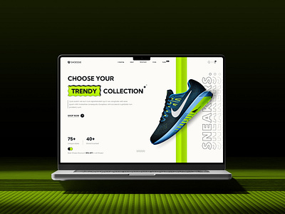 Shoes - Ecommerce Website Design app app ui design b2b creative design ecommerce website footwear herosection landing page logo responsive retro saas shoes shoes ecommerce website store ui ux web design website design