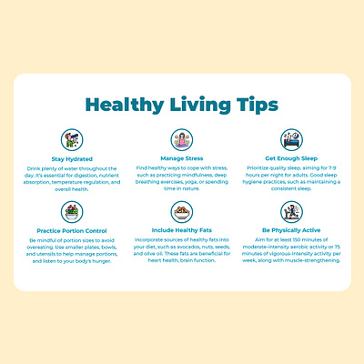 Healthy Living Tips Poster banner graphic design poster social media poster