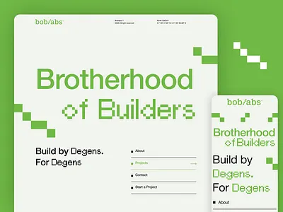 Web3 builder - Game Community Centric - Green branding builder community crypto game community gamer landing page ui design web3