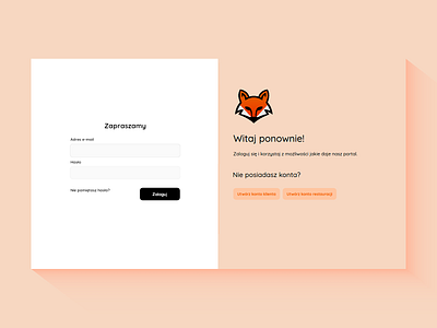 Fox login login form login page minimal form minimal login register page