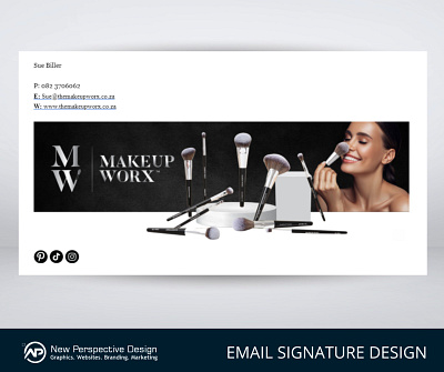 Latest Project at New Perspective Design: Branding Makeup Worx branding graphic design logo