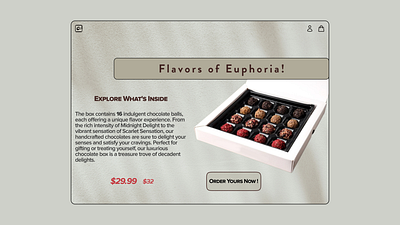 Chocolate Box UI Design. branding chocolate chocolate box design figma illustration landing page ui uidesign web webdesign