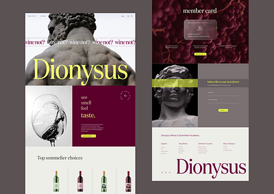 Sommelier Course + Wine Store e commerce sommelier ui web design wine