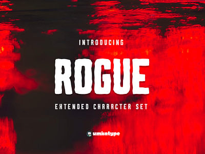 Rogue - Eroded Display Font bold font cartoon font chunky font creative font creepy font cyrillic eroded font font design gothic font horror modern sans serif movie font multilingual russian spooky font triller