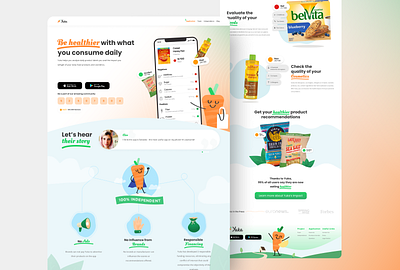 Yuka.io - Landing Page Redesign clean ui health homepage landing page landingpage motion graphics ui uidesign uiux web web design web site website website design wellness