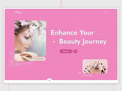 Beauty & Cosmetic Shop Website 3d animation beauty branding cosmetics design graphic design illustration landingpage logo motion graphics template ui uiux website
