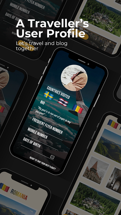 Traveler’s User Profile-Travel and Blog at the same time! dailyui design digitaldesign dribbble figma interactiondesign travel ui uiux ux visualdesign